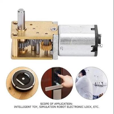 6V - 12V Brush DC Gear Motor Οριζόντιο σκουλήκι μικρού άξονα DC Micro Metal Gear Motor