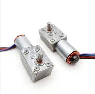 Μεγάλη ροπή DC Worm Gear Motor χαμηλής ταχύτητας Power Off Self Locking Motor με κωδικοποιητή