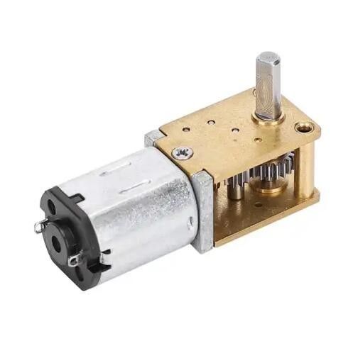 6V - 12V Brush DC Gear Motor Οριζόντιο σκουλήκι μικρού άξονα DC Micro Metal Gear Motor